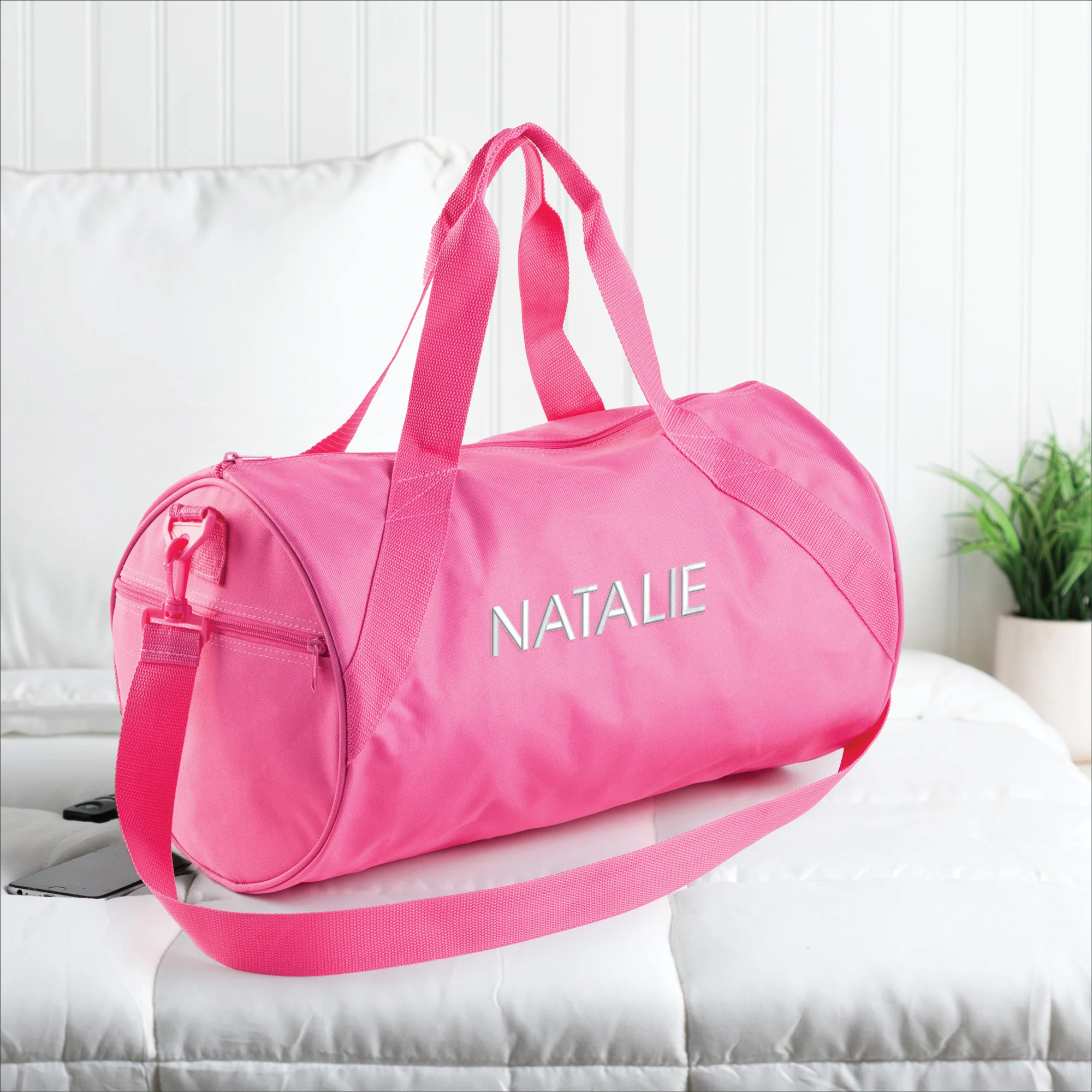 Personalized Travel Bag with White Block Name - Image 11