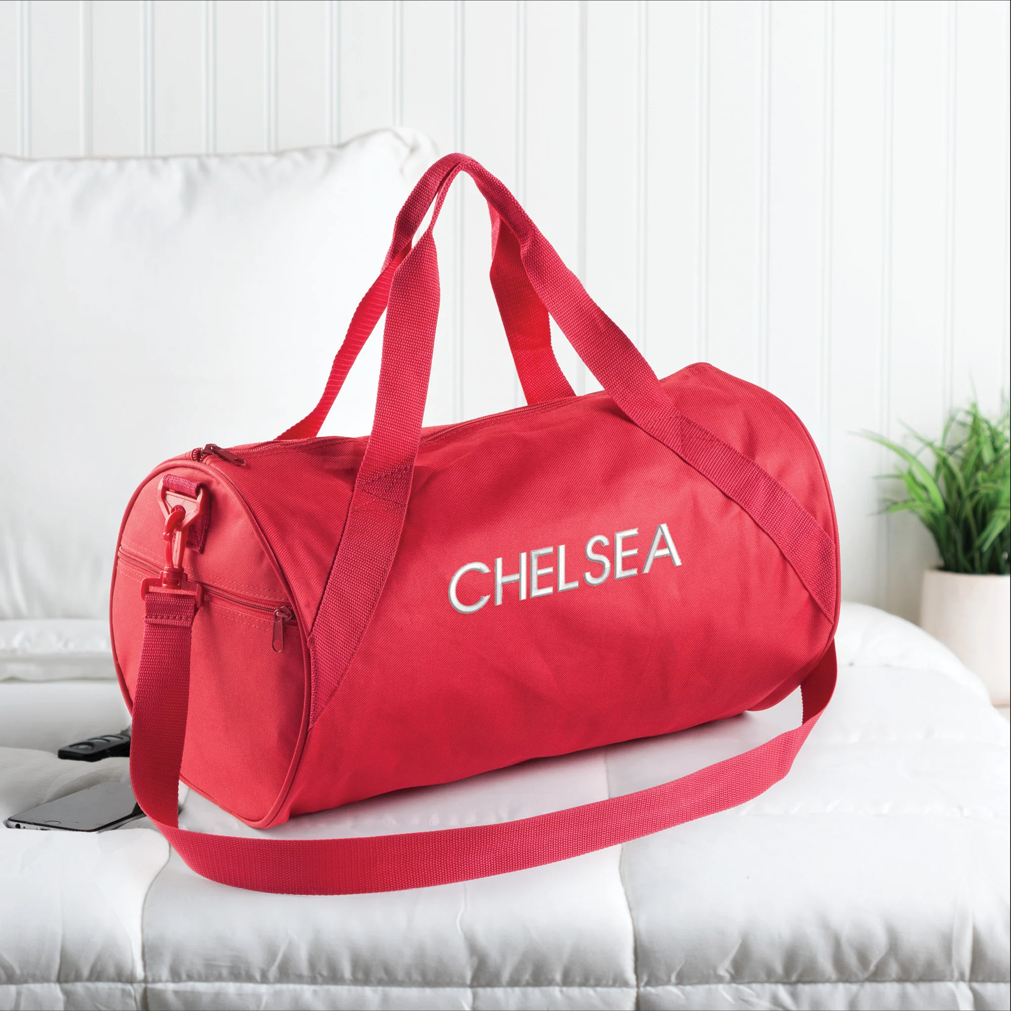 Personalized Travel Bag with White Block Name - Image 17