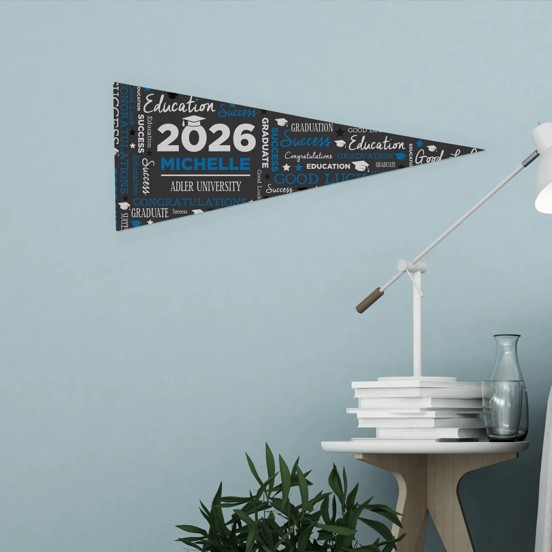 Personalized Word Art Felt Pennant Banner Flag - Image 12