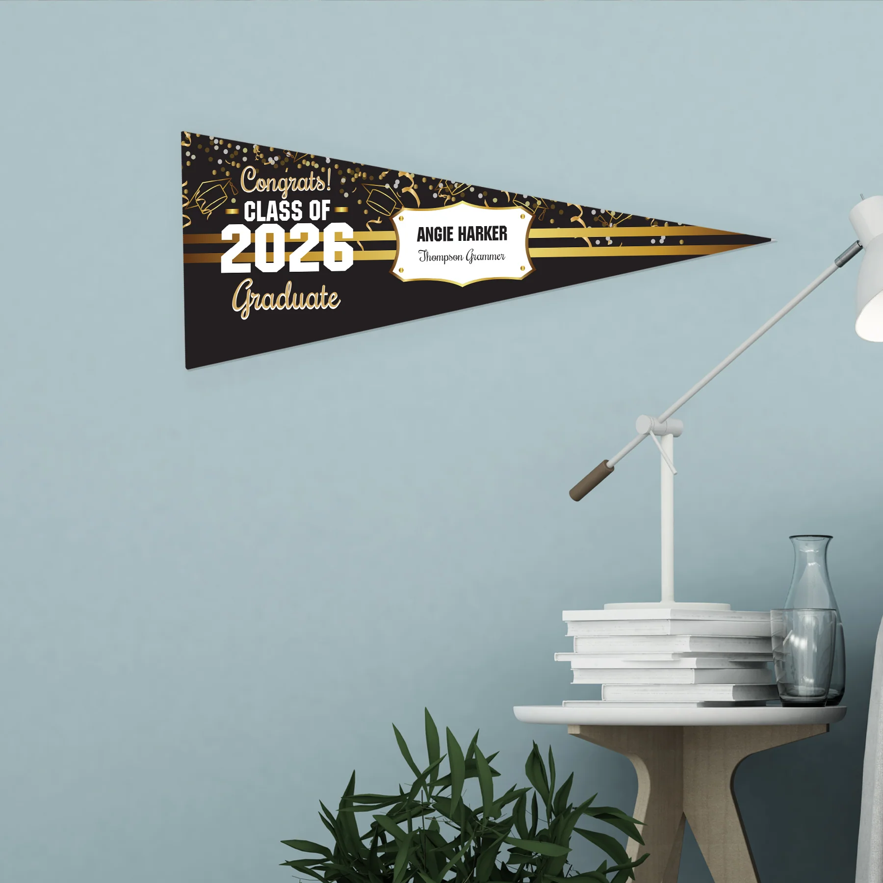 Personalized Word Art Felt Pennant Banner Flag - Image 14