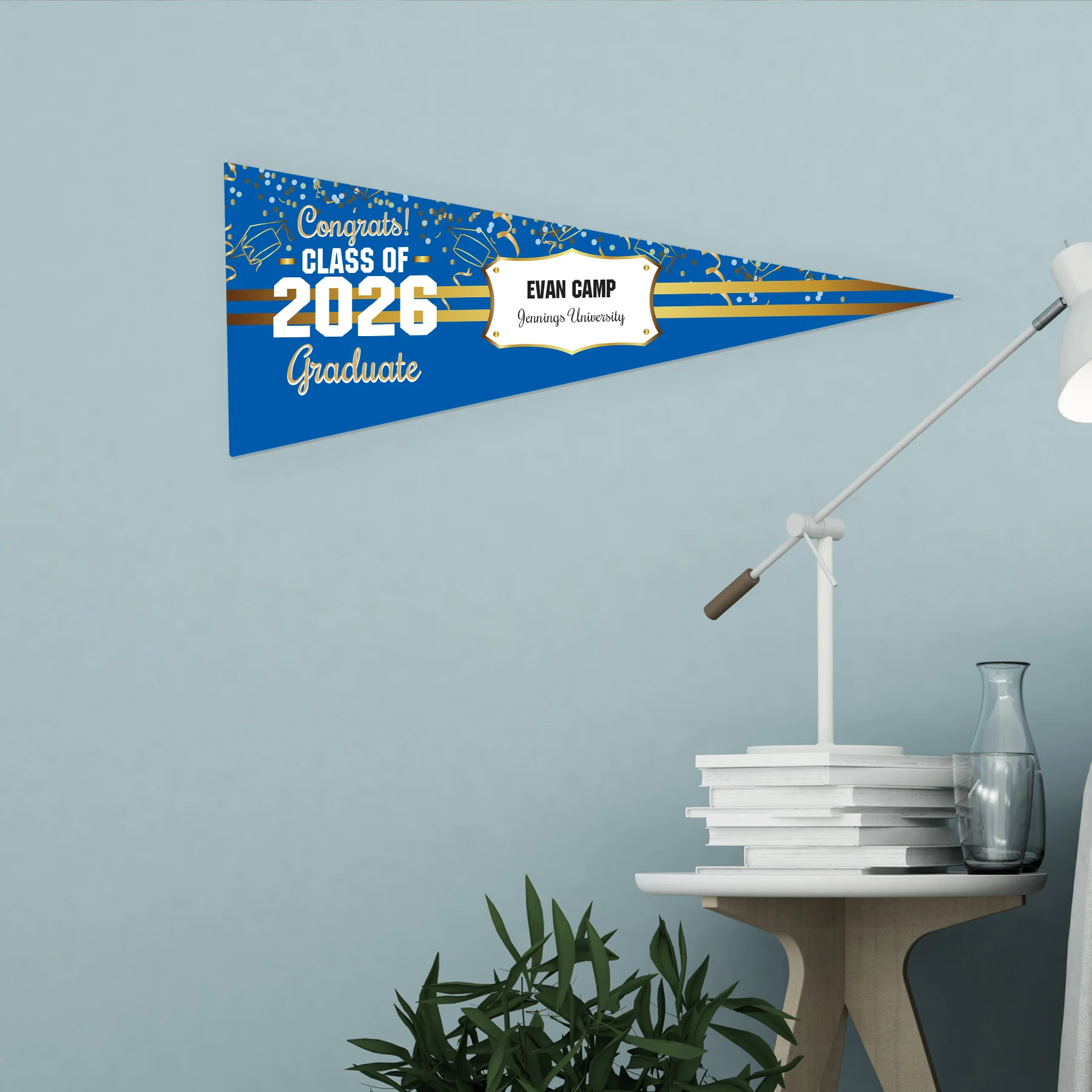 Personalized Word Art Felt Pennant Banner Flag - Image 17