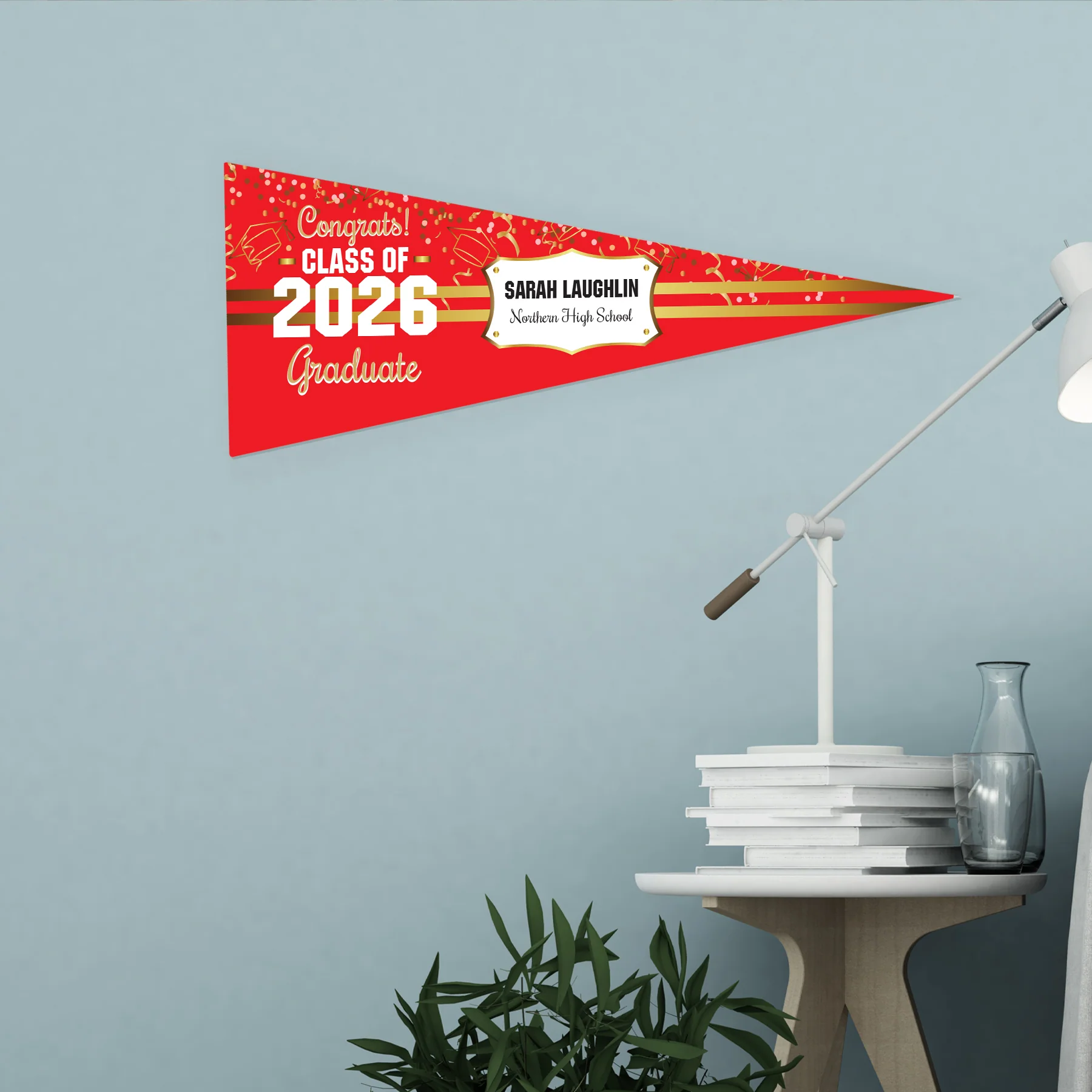 Personalized Word Art Felt Pennant Banner Flag - Image 18