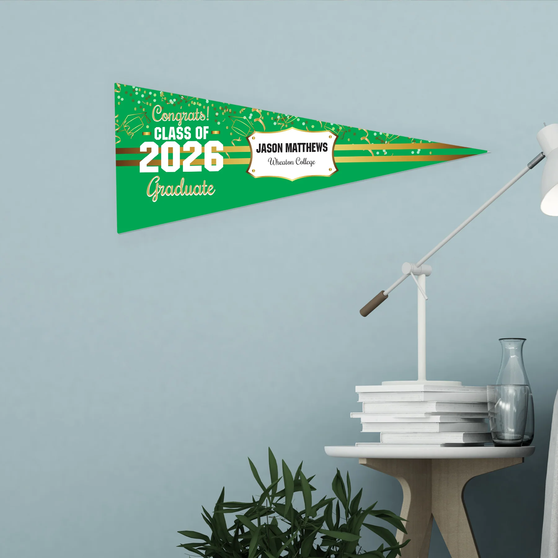 Personalized Word Art Felt Pennant Banner Flag - Image 19