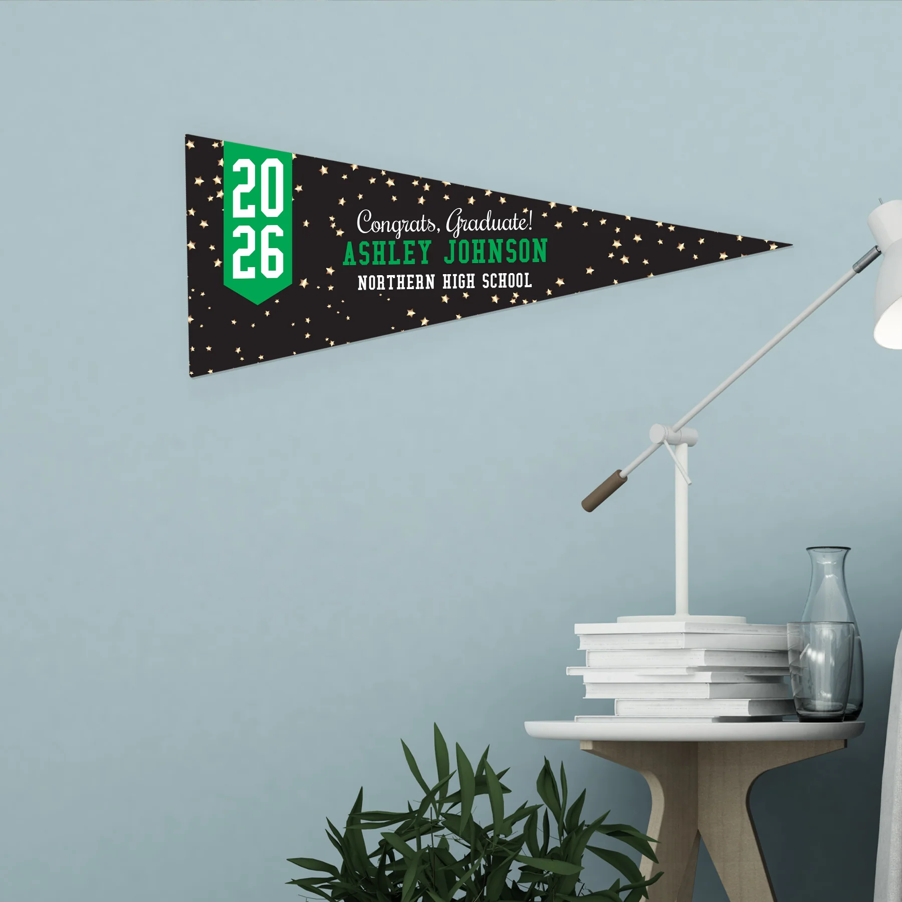 Personalized Word Art Felt Pennant Banner Flag - Image 21