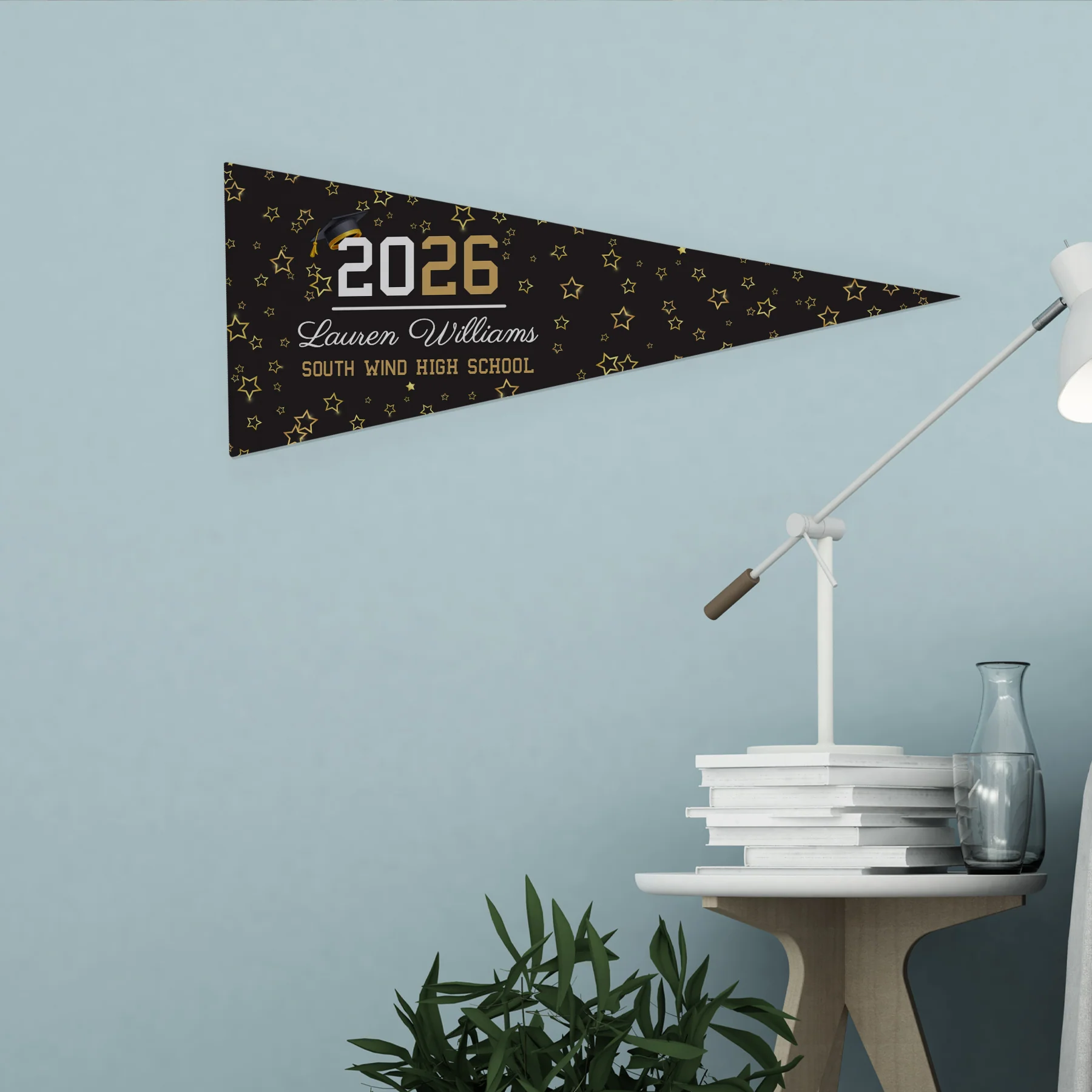 Personalized Word Art Felt Pennant Banner Flag - Image 24