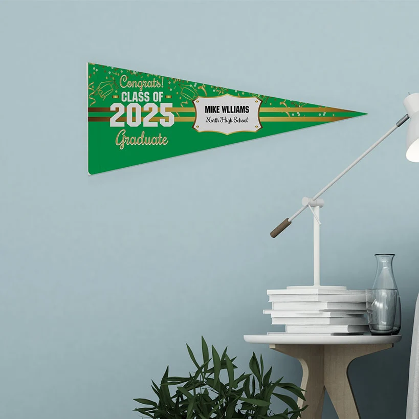 Personalized Word Art Felt Pennant Banner Flag - Image 3