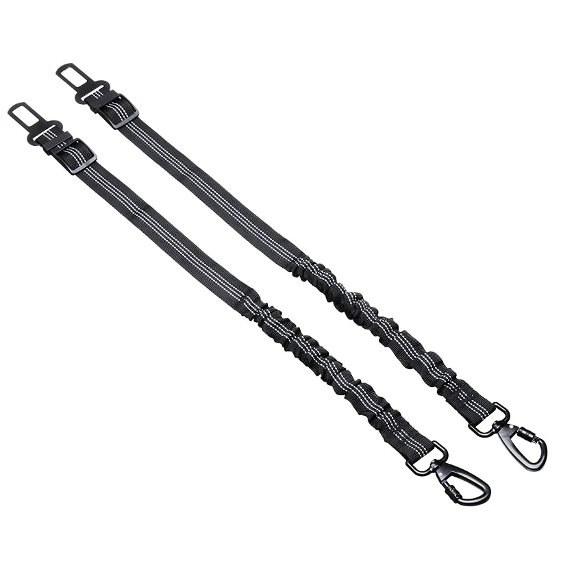 Pet Bungee Seat Belts Set of 2,Expands 21" with Rotating Clamp - Image 2