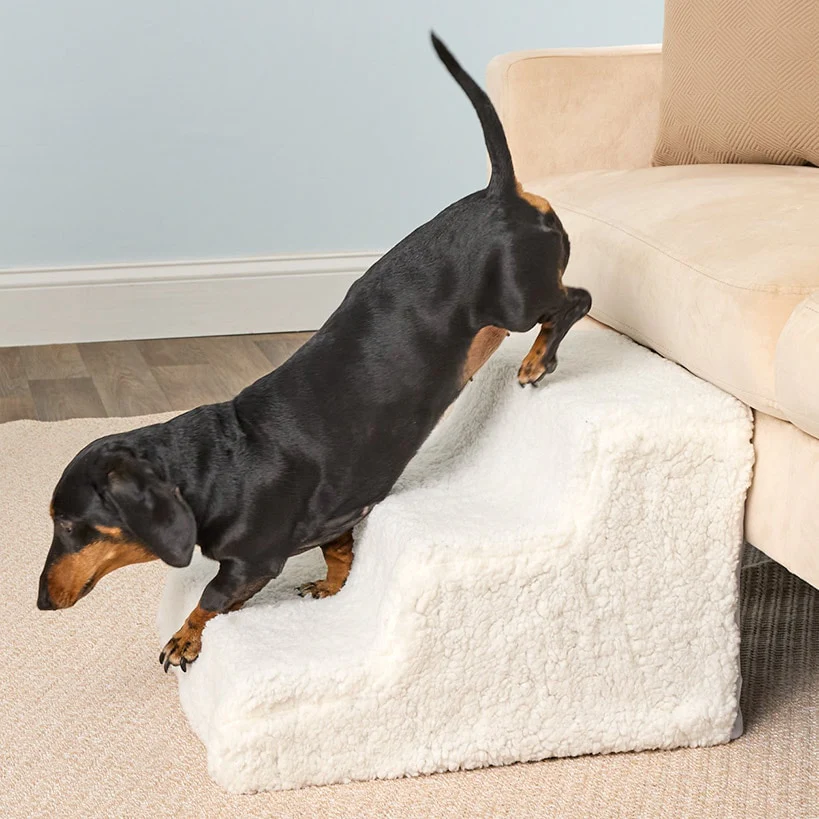 Pet ParadeĀ® Three Step Stairs Dog and Cat Easy Access To Beds Couch
