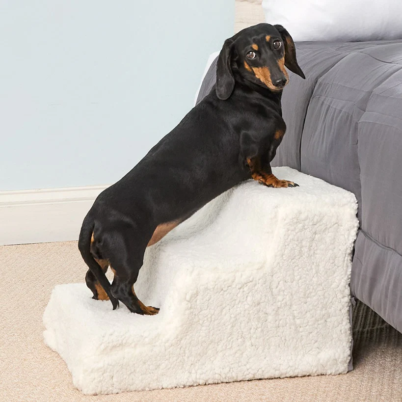 Pet ParadeĀ® Three Step Stairs Dog and Cat Easy Access To Beds Couch - Image 3