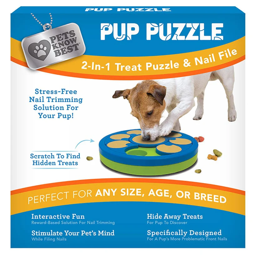 Pets Know Best™ 2-In-1 Interactive Toy - Treat Puzzle and Nail File - Image 3