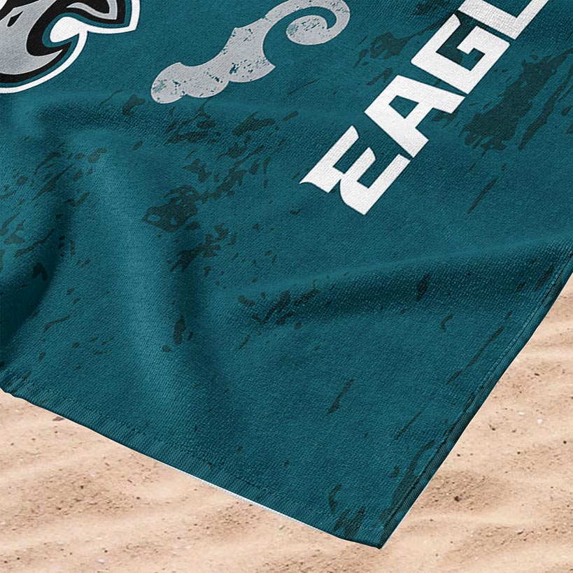 Philadelphia Eagles NFL 2025 Super Bowl LIX Jumbo Beach Towel - Image 3