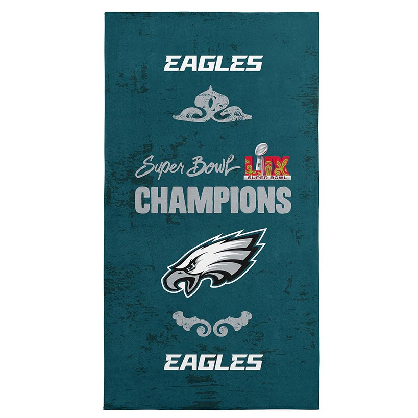 Philadelphia Eagles NFL 2025 Super Bowl LIX Jumbo Beach Towel - Image 4