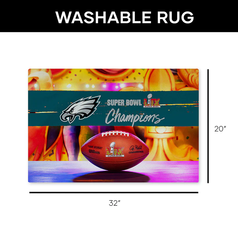 Philadelphia Eagles NFL 2025 Super Bowl LIX Parade Washable Rug - Image 2