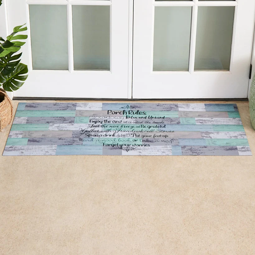 Porch Rules Indoor/Outdoor Area, Accent, or Runner Rug - Image 3