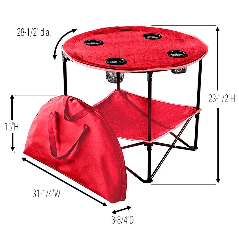 Portable Folding Picnic Table with Shelf - Waterproof, Perfect For Outdoors - Image 2