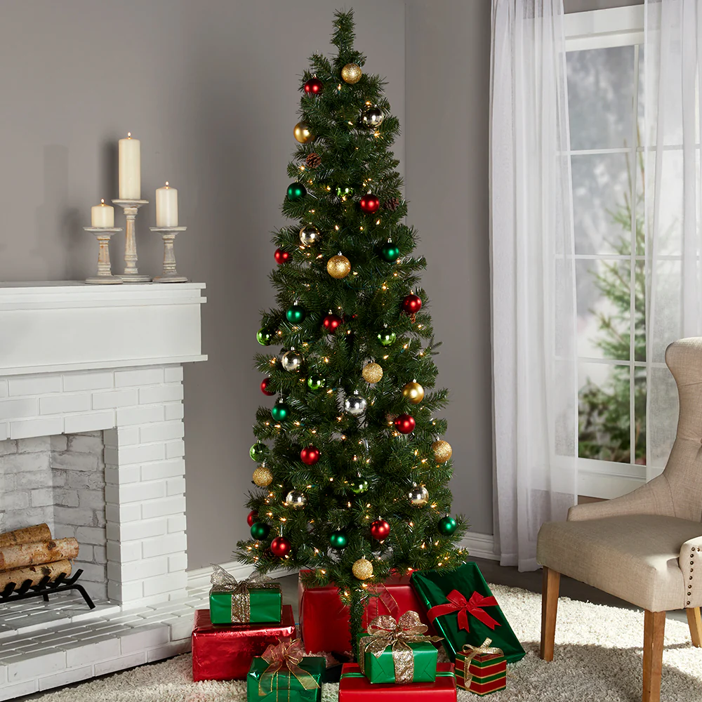 Prelit Slim Christmas Tree - 7 Ft - Image 4