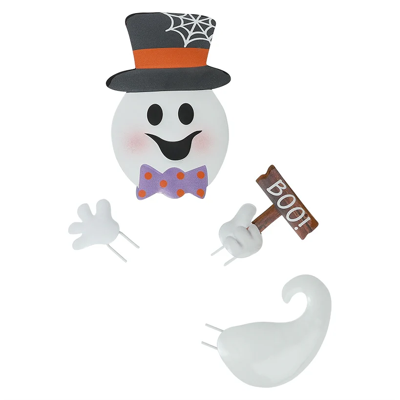 Pumpkin Decorating Kits Metal In Cat Ghost Bird Or Skeleton Characters - Image 12