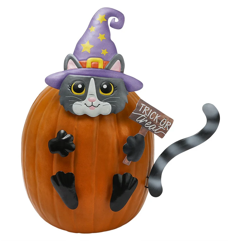 Pumpkin Decorating Kits Metal In Cat Ghost Bird Or Skeleton Characters - Image 2