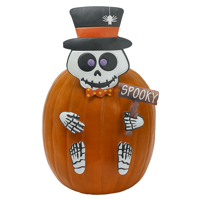 Pumpkin Decorating Kits Metal In Cat Ghost Bird Or Skeleton Characters - Image 8