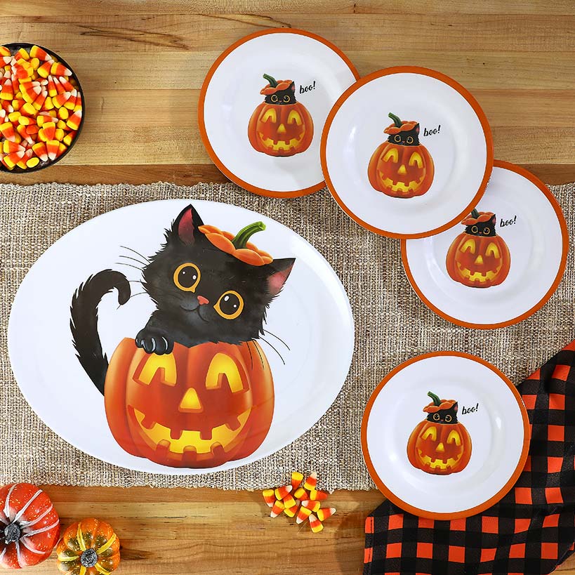 Purr-fectly Festive Halloween Serving Platter - Image 2