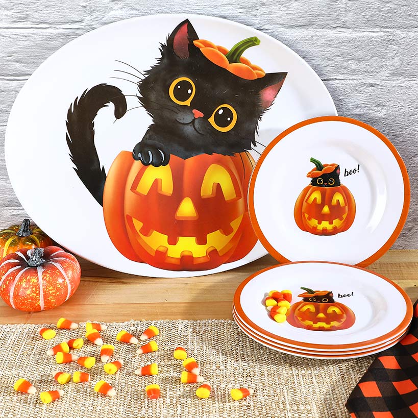 Purr-fectly Festive Halloween Serving Platter - Image 3