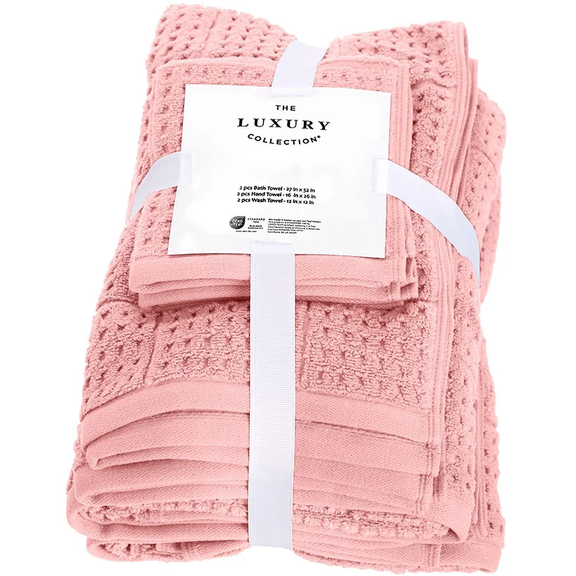 Quick Dry 100% Cotton Bath Towels, 6 Piece Set - Image 5