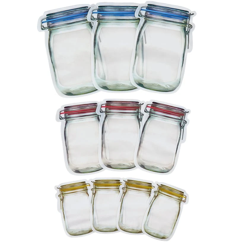 Resealable Snack Bags - Set of 10 - Image 3