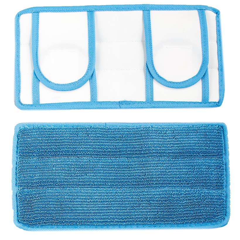 Reusable Cleaning Microfiber Mop Pad Dirt Debris Pet Hair Set of 2 - Image 3