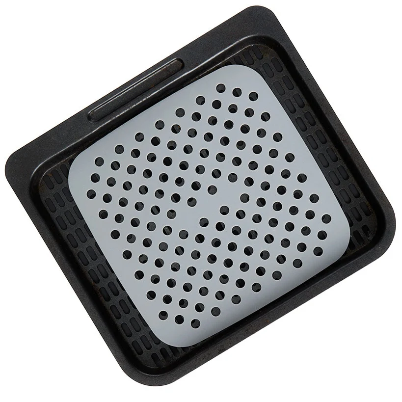 Square Reusable Nonstick Silicone 7.5" Air Fryer Liner - Set of 2 - Image 2