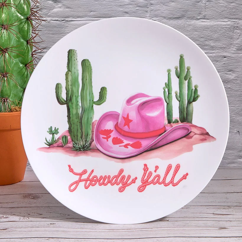 Rodeo Ready 12" Round Serving Plate in Melamine