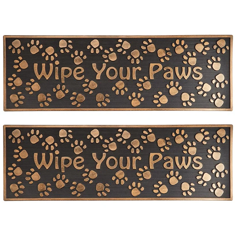 Rubber Stair Treads Set of 2 or Doormat, Wipe Your Paws - Image 5