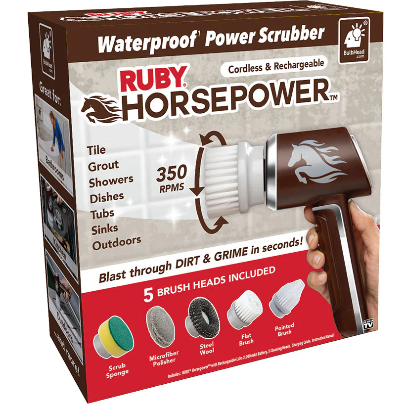 Ruby® Horsepower™ Handheld Cordless Rechargeable Power Scrubber - Image 2
