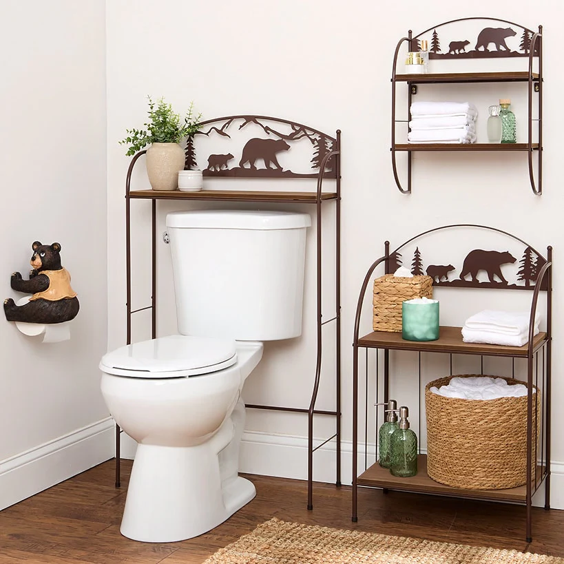 Rustic Lodge Bear Toilet Paper Holder - Image 2