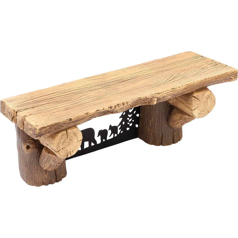 Rustic Lodge Style Floating Wall Shelf 15" - Image 2