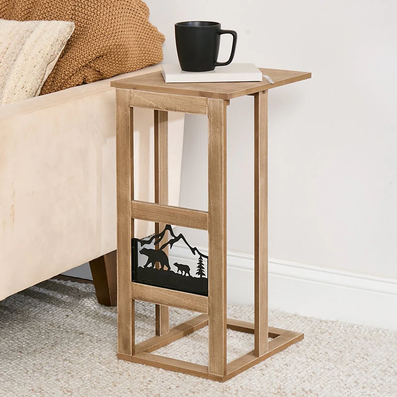 Rustic Lodge Style Side Sofa Table - Image 4