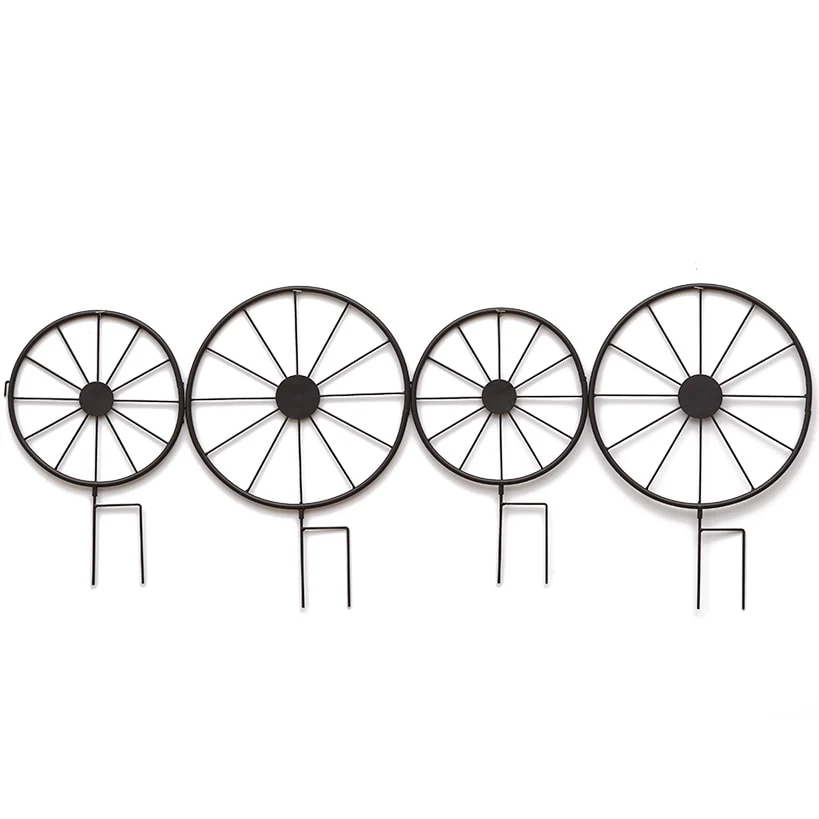 Rustic Wagon Wheel Planter or Fence for Outdoor Spaces - Image 4