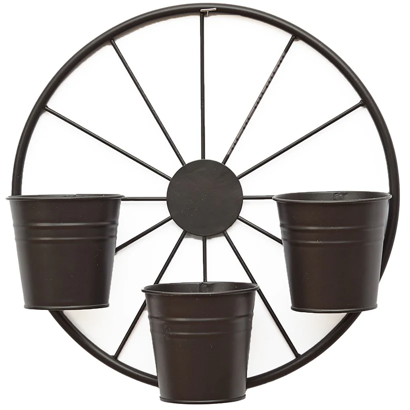Rustic Wagon Wheel Planter or Fence for Outdoor Spaces - Image 5
