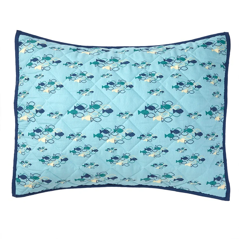 School of Fish Reversible Full/Queen or King Quilt or Sham - Image 4