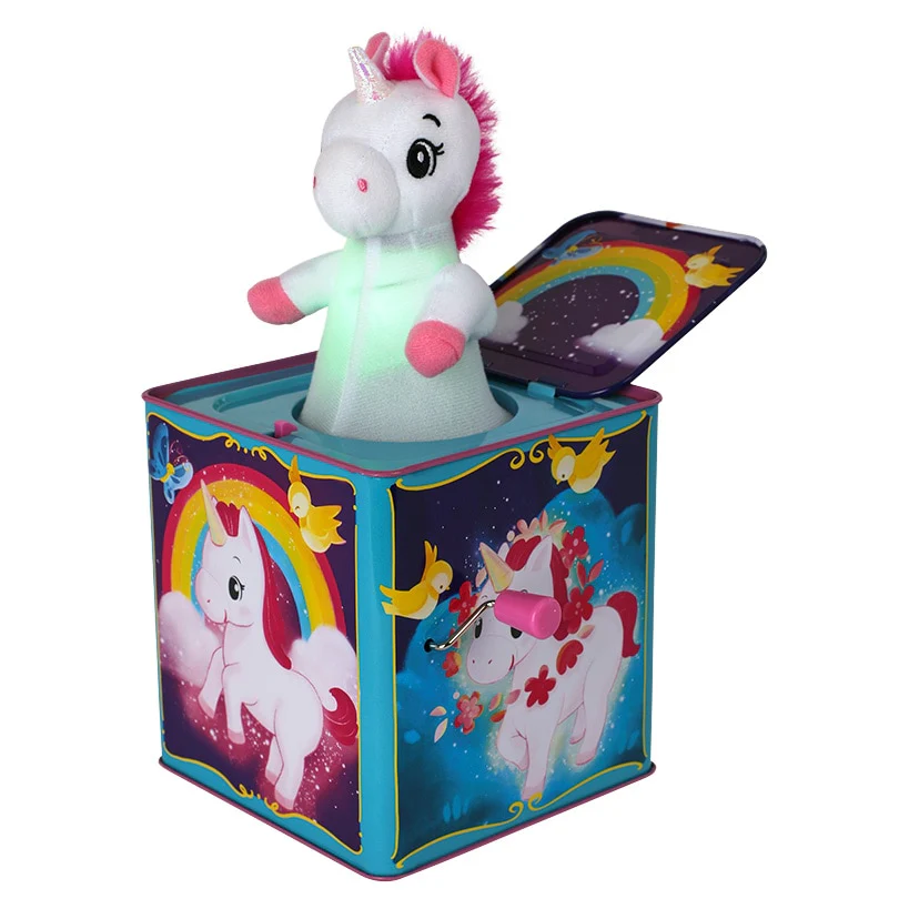 Schylling Unicorn Jack-In-The Box Pop and Glow - Image 3