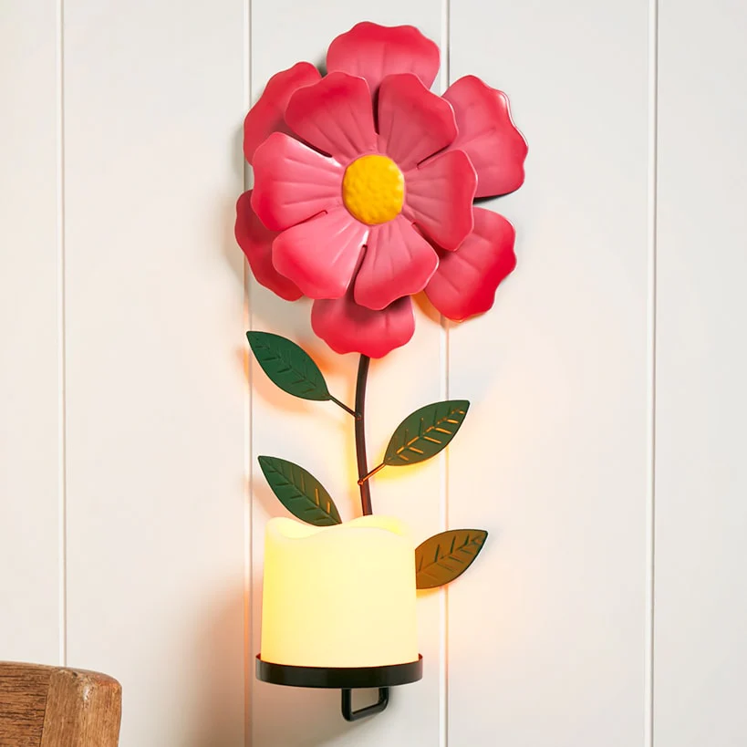 Sconce Flower LED Candle In Daisy Forget Me Not Hibiscus Or Sunflower - Image 4