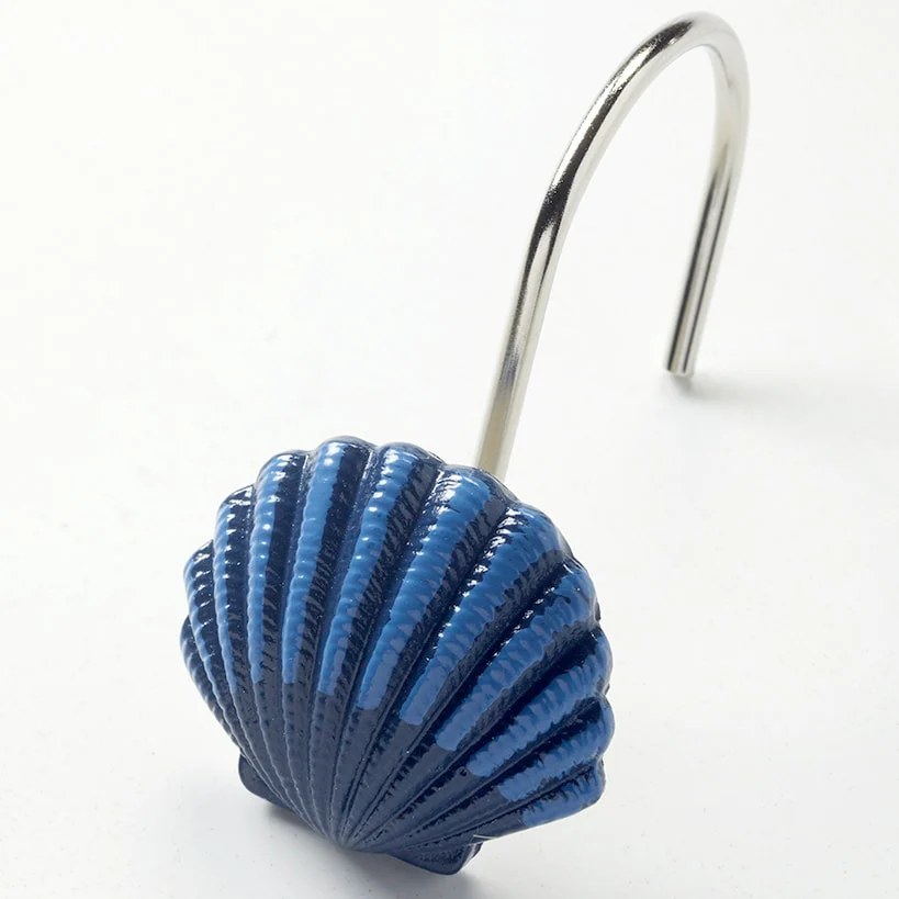 Seashell Shower Curtain or Shower Hooks Set of 12 - Image 3