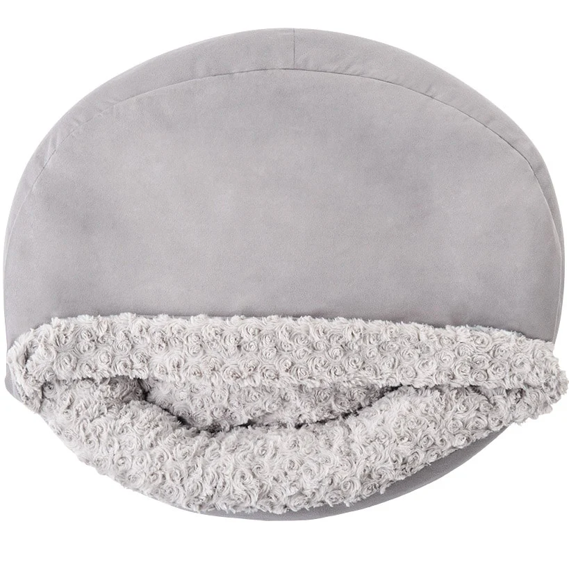Self-Warming Pet Cave - Cozy Hideway with Round Design, Attached Blanket - Image 6