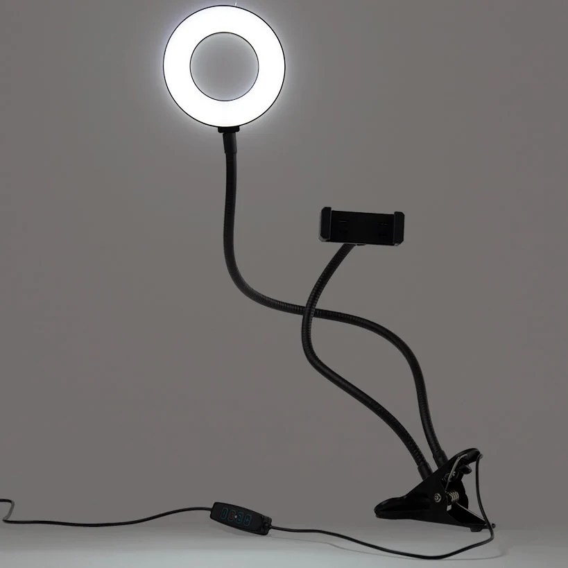 Selfie Stick LED Ring Light with Gooseneck Stand - Image 2