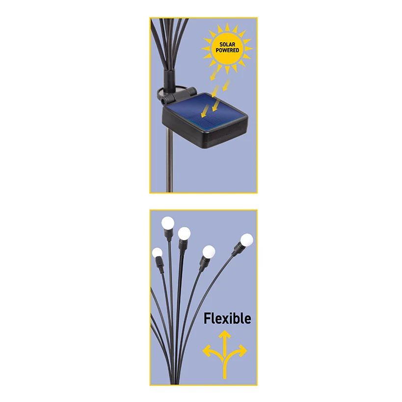 Sensor Brite® Solar Powered Adjustable Garden Firefly Lights-Set Of 2 - Image 9
