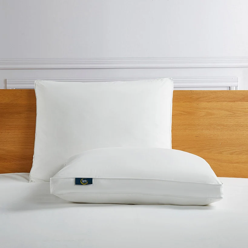Serta White Goose Feather and Down Fiber Gusseted Pillow 2-Pk - Image 7