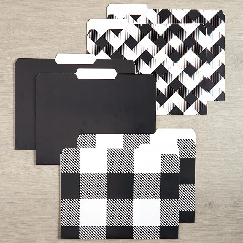 Set of 6 Buffalo Check File Folders - Image 3