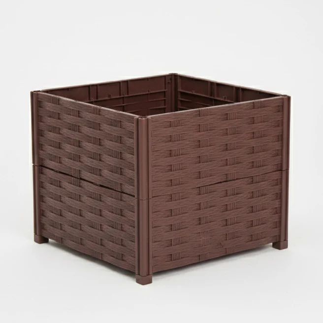 Set of 8 Adjustable Raised Garden Bed Panels with Weaved Design - Image 3