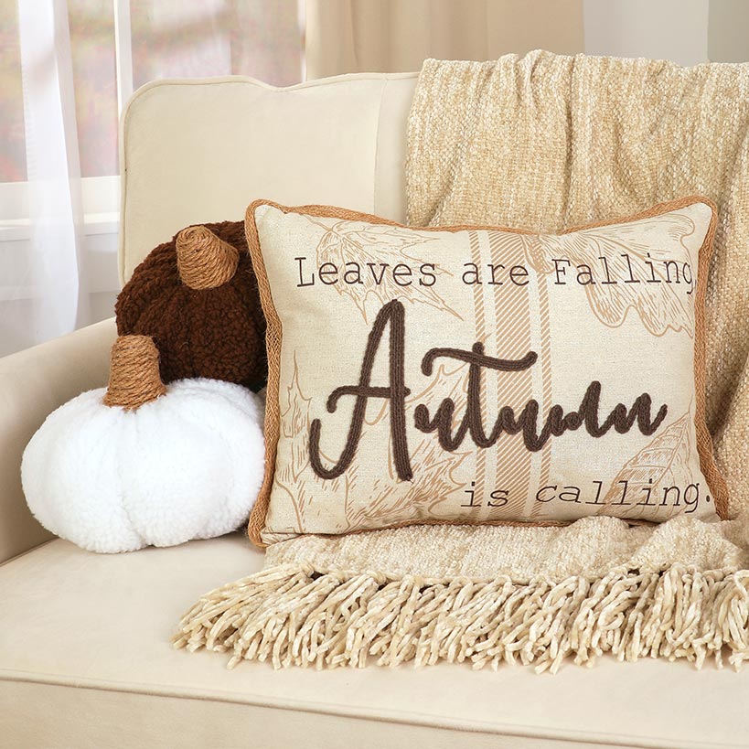 Sherpa Pumpkin-Shaped Accent Pillow