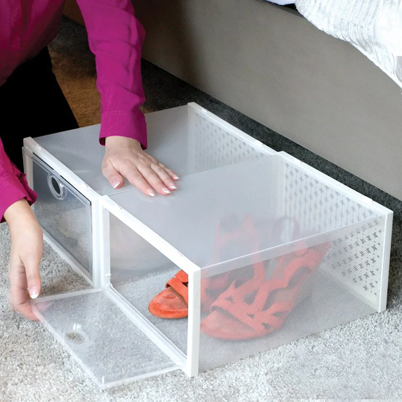Shoe Butler™ Stackable Shoe Storage - Set of 4 for Protection, Organization - Image 4