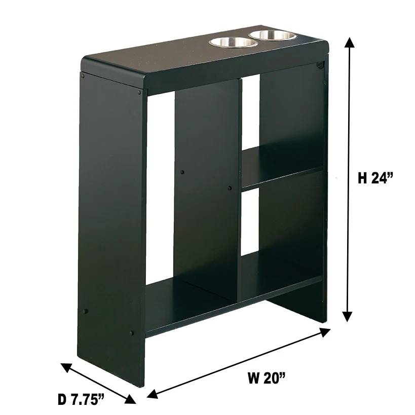 Side End Table with Drink Holders, Storage Shelves, Magazine Holder - Image 2